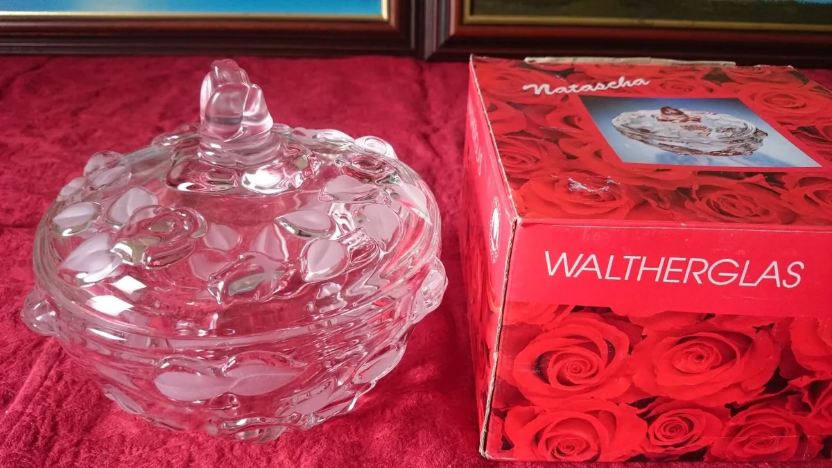 New In Box Waltherglas Germany Natascha Rose Bowl - Image 1