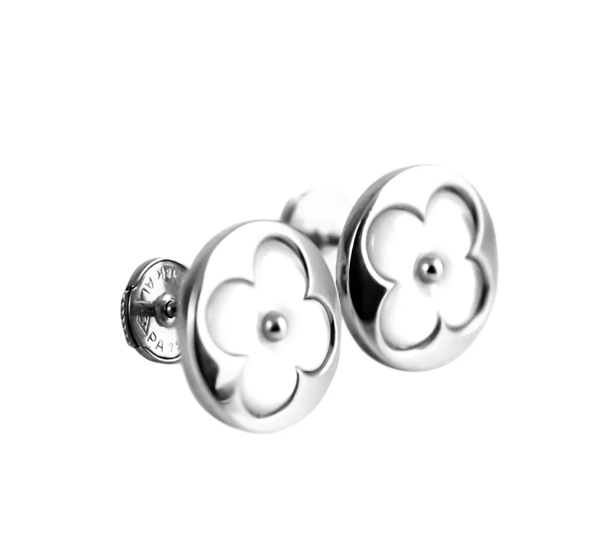 Louis Vuitton Blossom Sun Silver Stud Earrings - Image 1