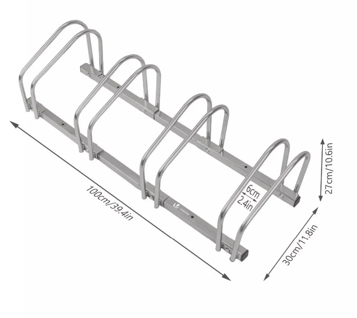 4 Bicycle Parking Stand Steel Pipe Bike Rack - Image 4
