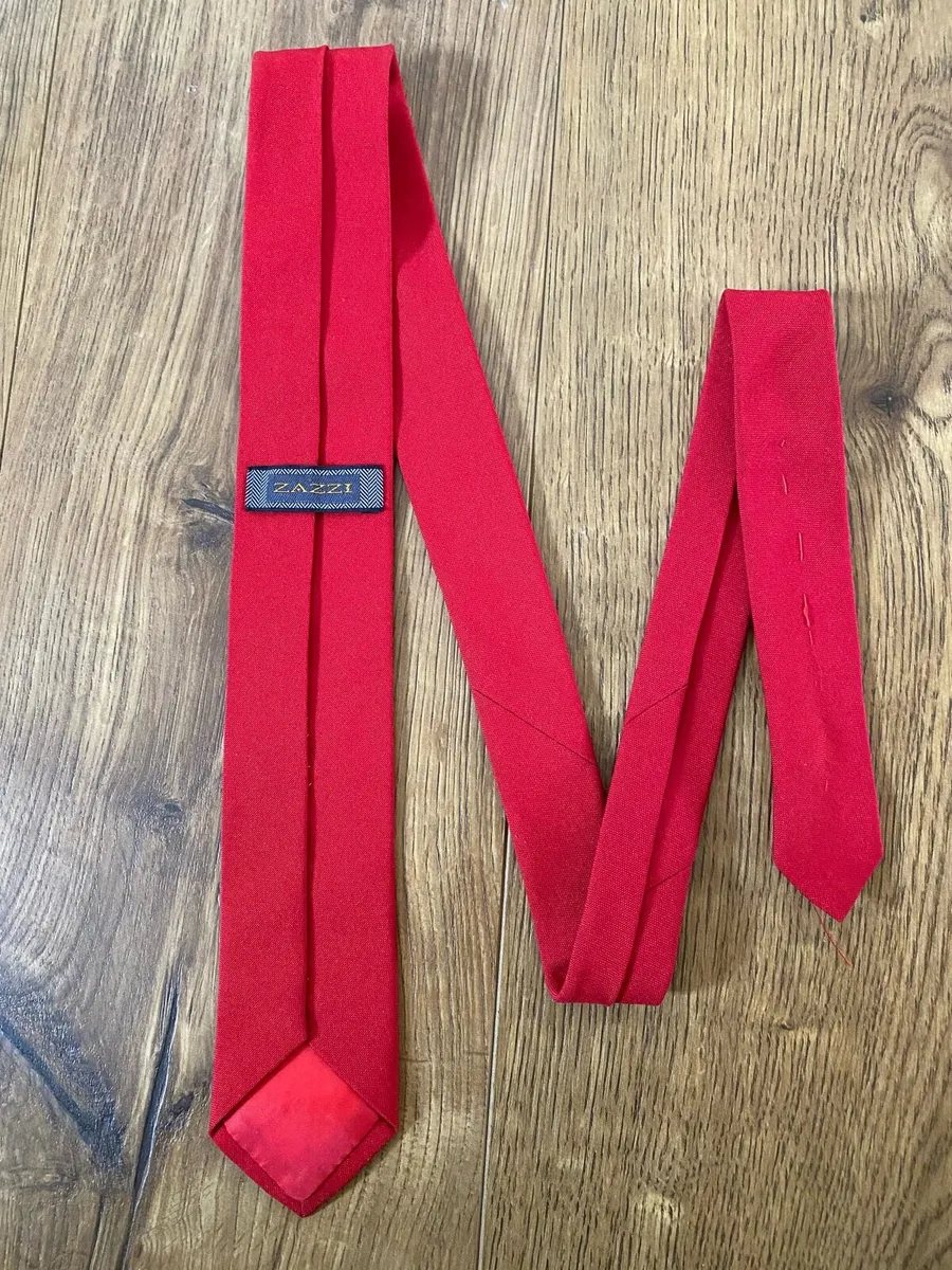 ZAZZI Plain Red Tie - Image 1