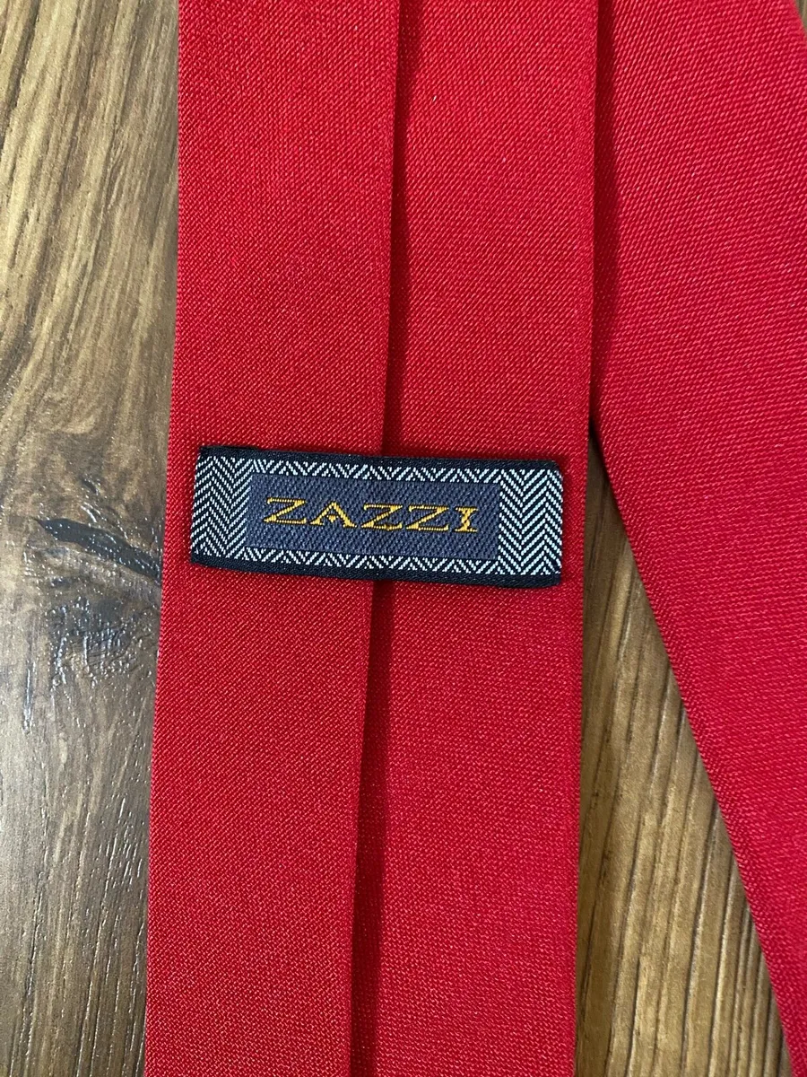 ZAZZI Plain Red Tie - Image 2