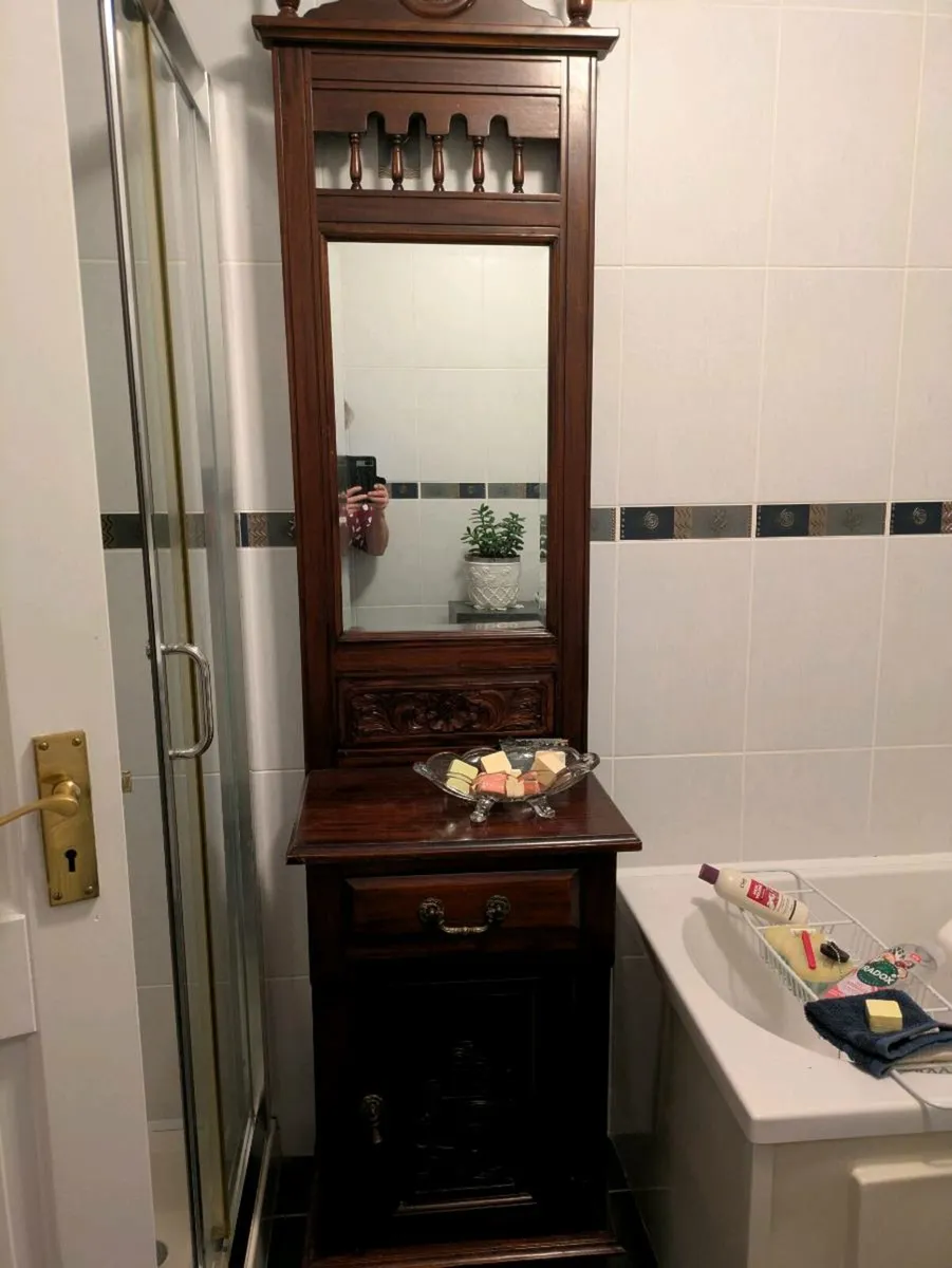Hall cabinet with mirror - Image 1