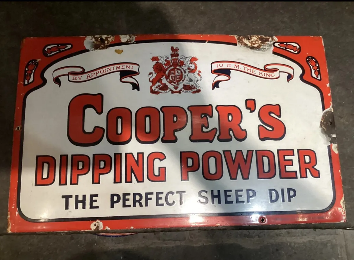Antique sign enamel - Image 1