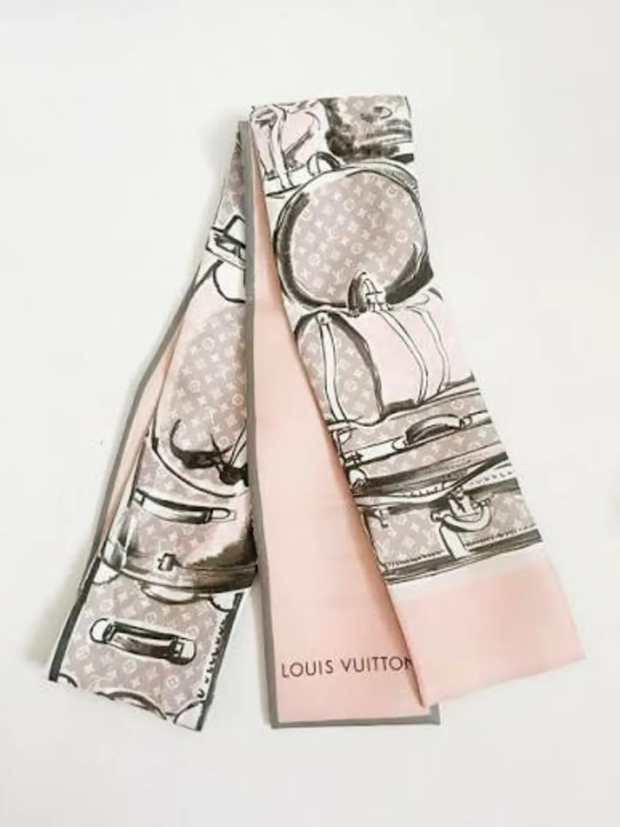 Louis Vuitton and Gucci Silk Bandeau Scarves - Image 1