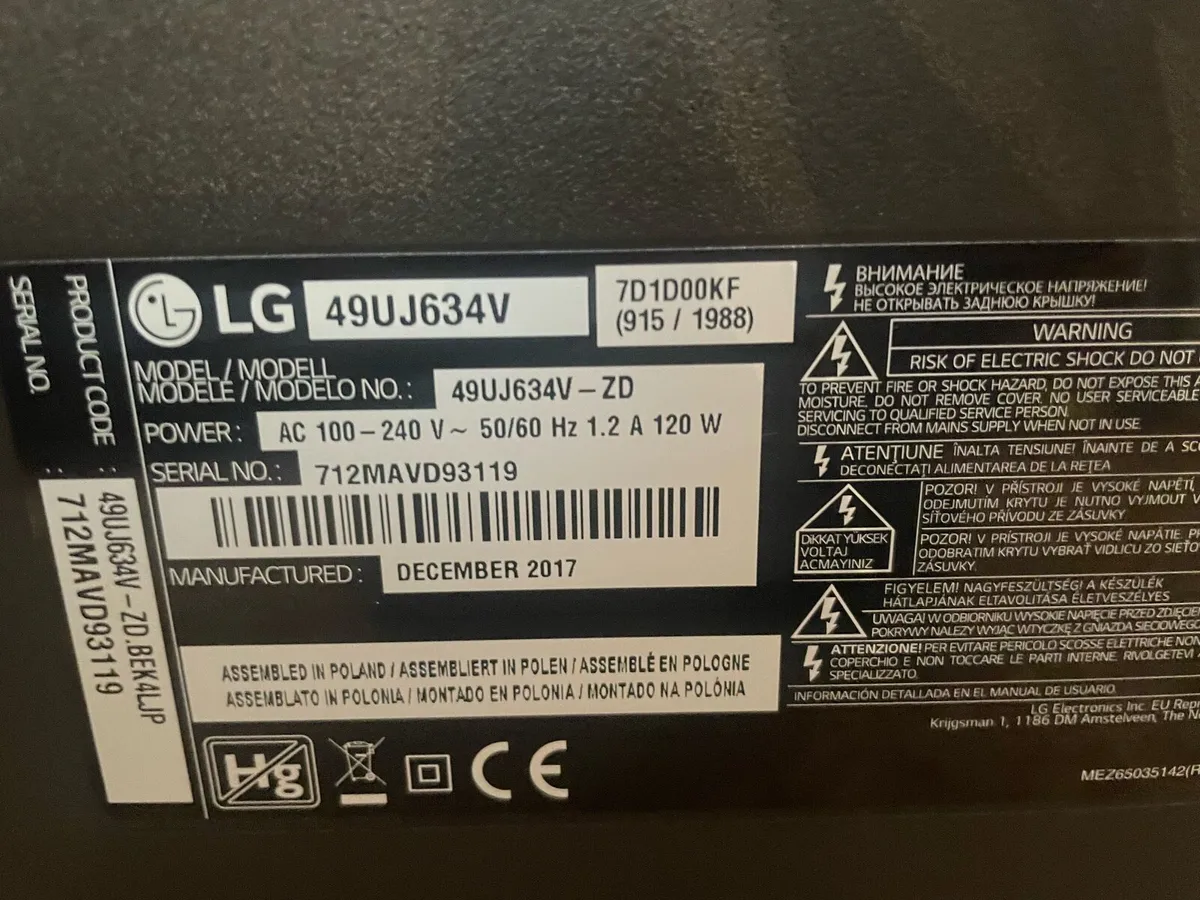 49”LG smart TV - Image 4