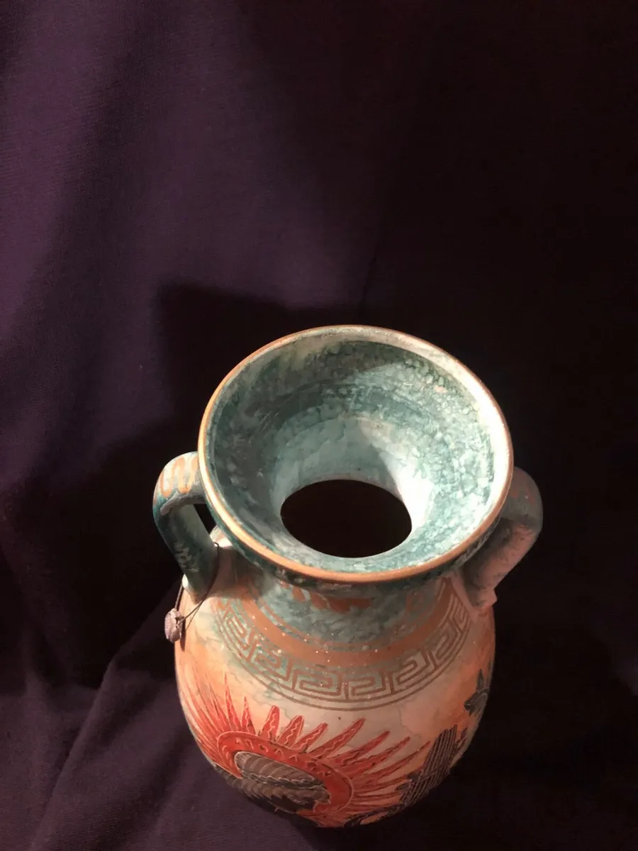 Hand painted Greek Amphora/Two Handled Vase - Image 4