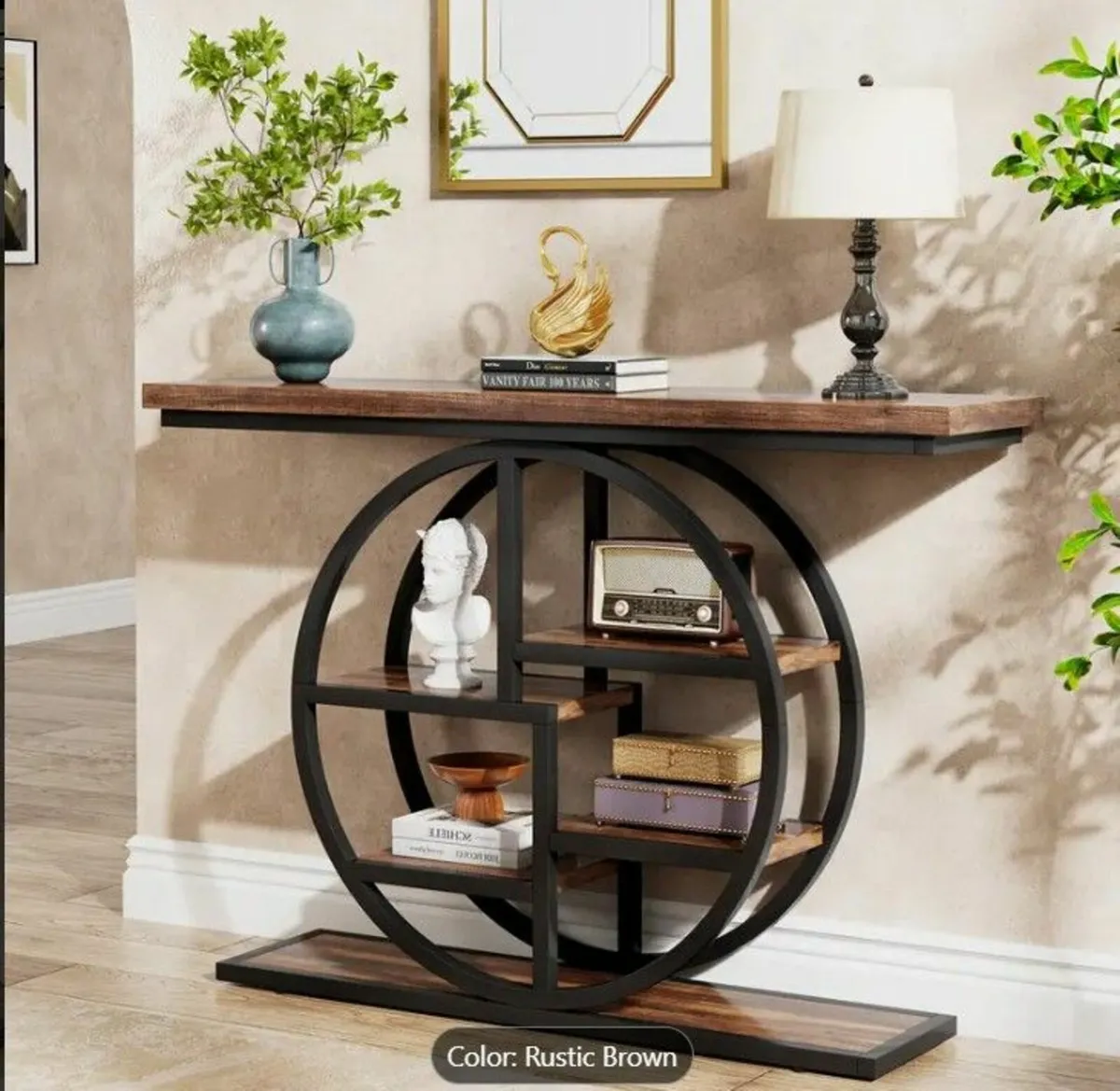 Geometric Entryway Console Table - Image 1