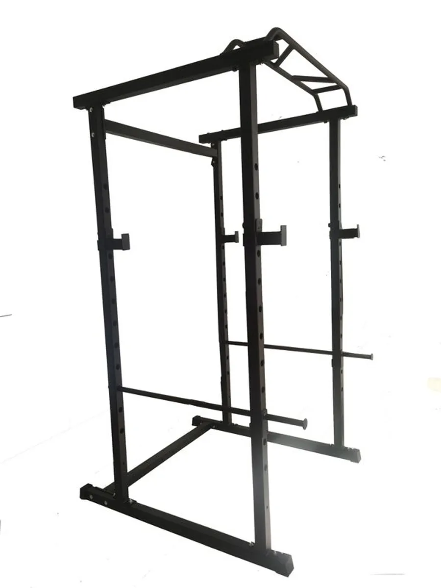 Power Rack, Adjustable Bench, Olympic Plate Storage Tree - Image 1