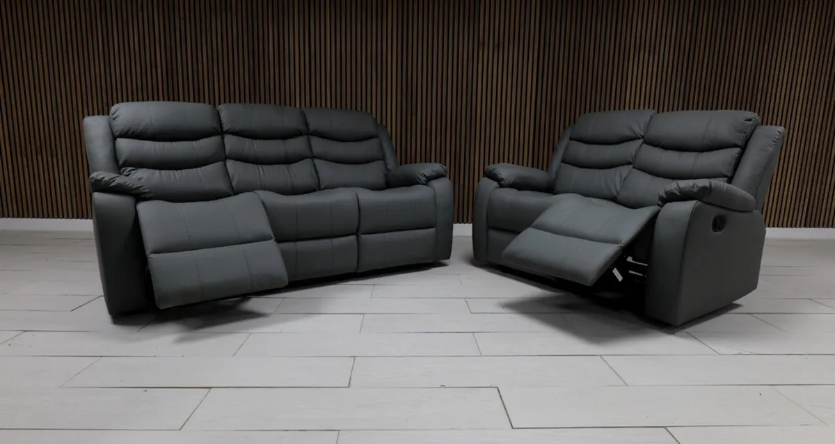 Brand new recliner sofas leather and fabric - Image 2