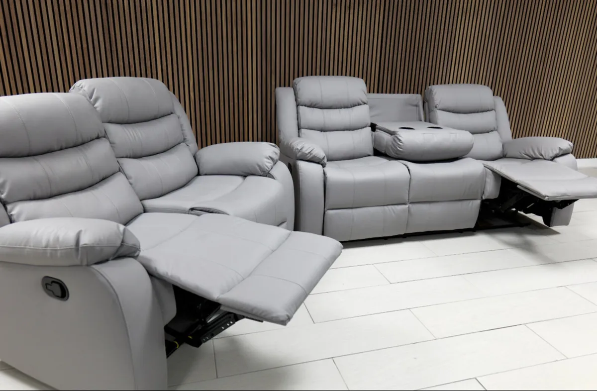 Brand new recliner sofas leather and fabric - Image 3