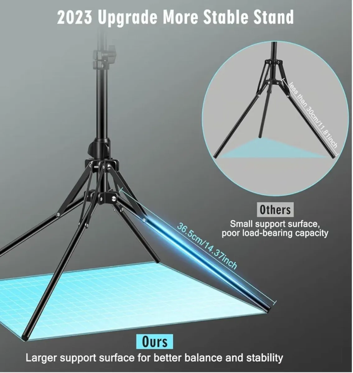 11.5 inches ring light with tripod - Image 3