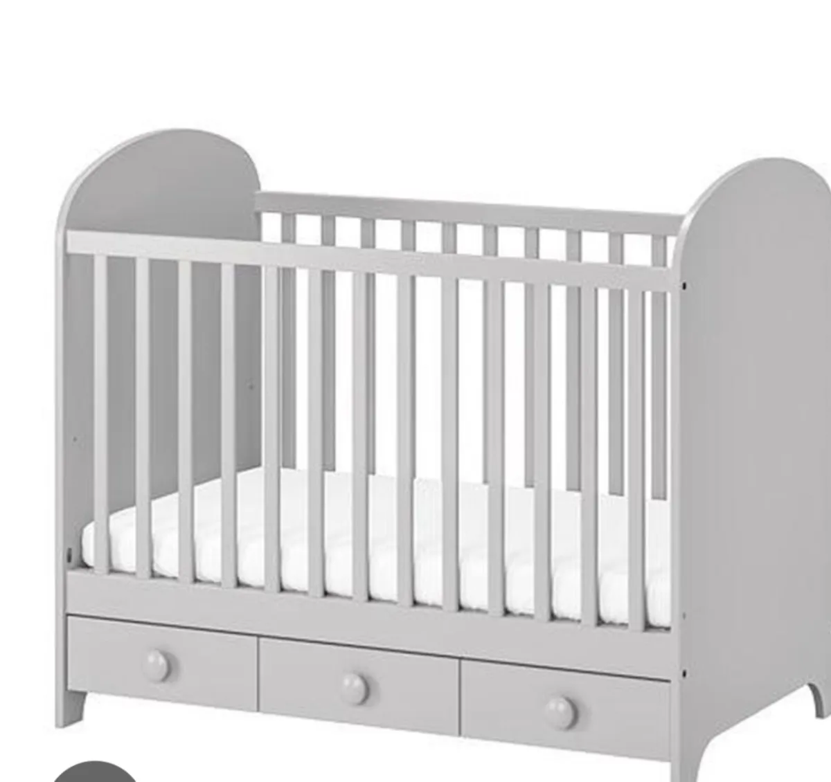 IKEA Gonatt Grey Cot bed - Image 2