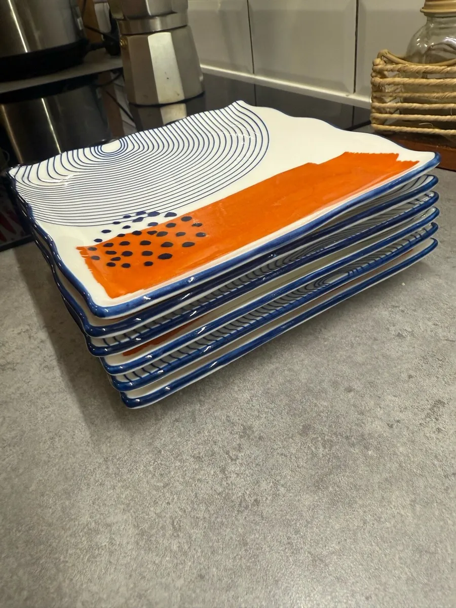 Modern Ceramic Plate Set – 6 Pieces - Image 2