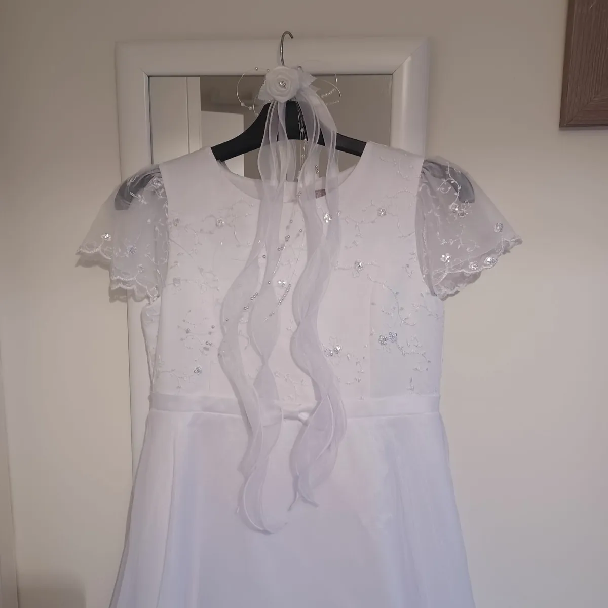 Communion Dress, Shoes & Head piece - Image 1