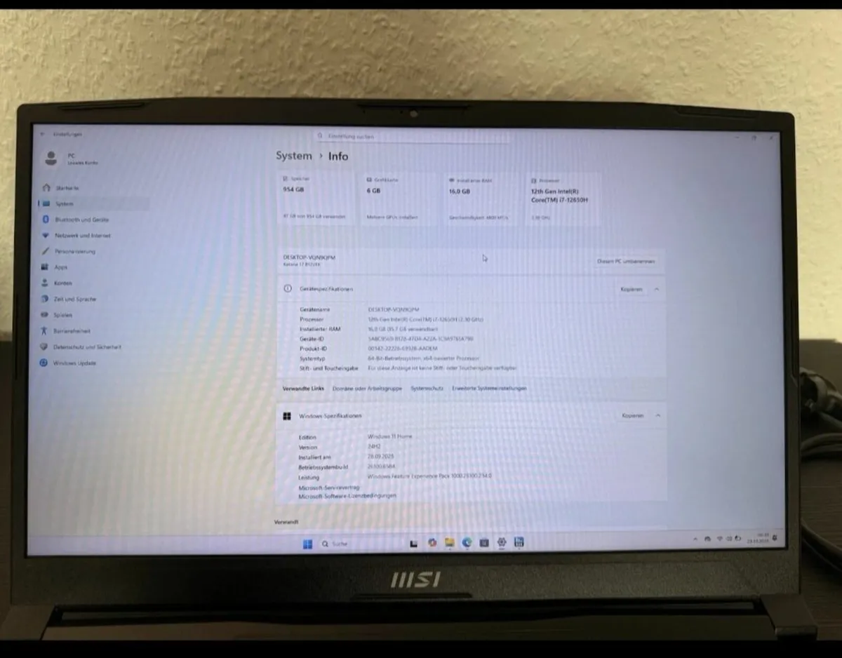 MSI Katana 17 i7-12650H RTX4050 16GB 1TB SSD - Image 3