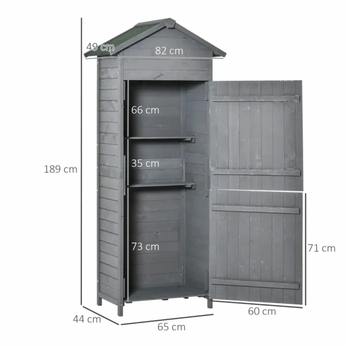 Wooden Garden Storage Shed Utility Gardener Cabine - Image 3