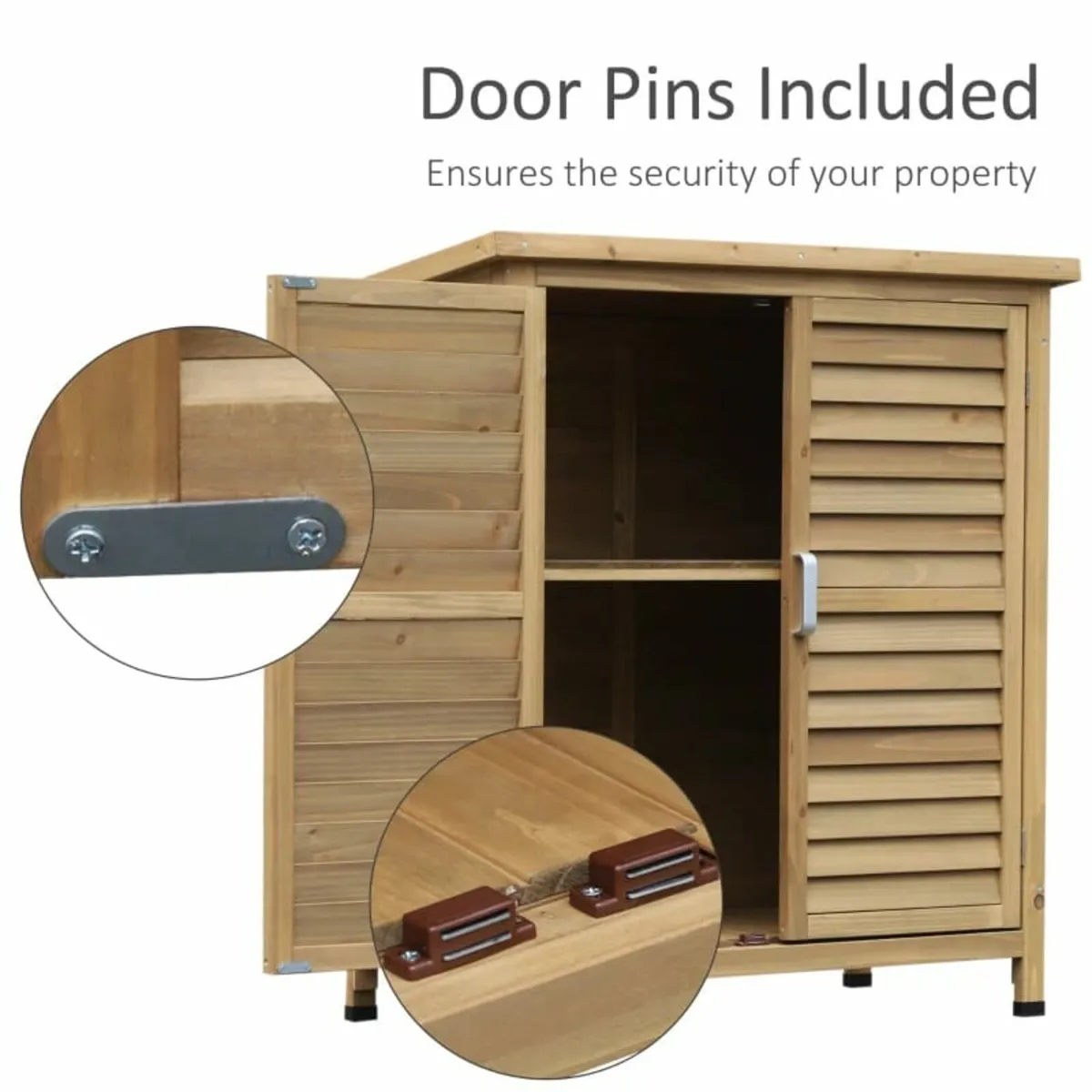 Garden Shed Wooden Garden Storage Shed 2 Door Unit - Image 4