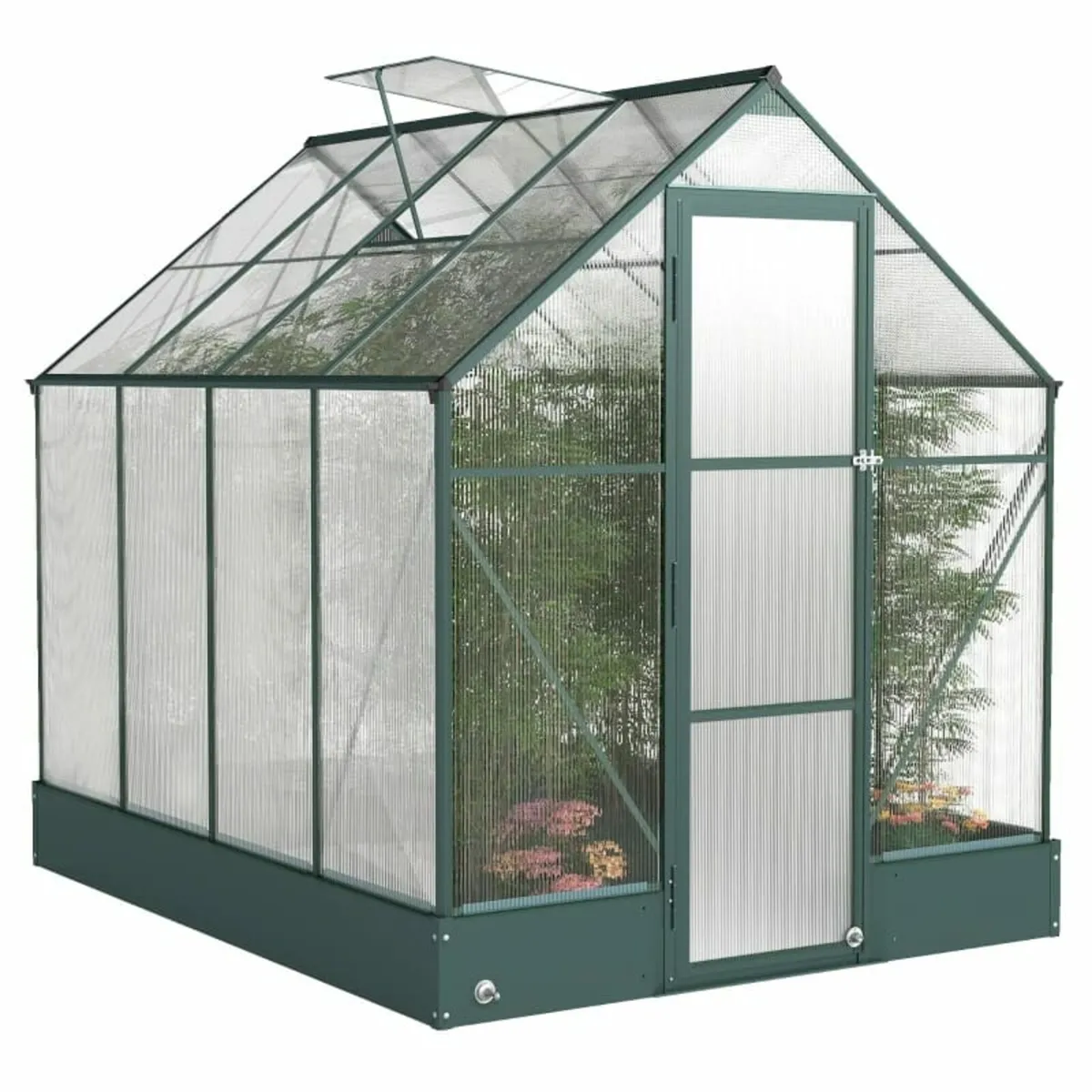Garden Walk-in Polycarbonate Greenhouse with Raise - Image 1