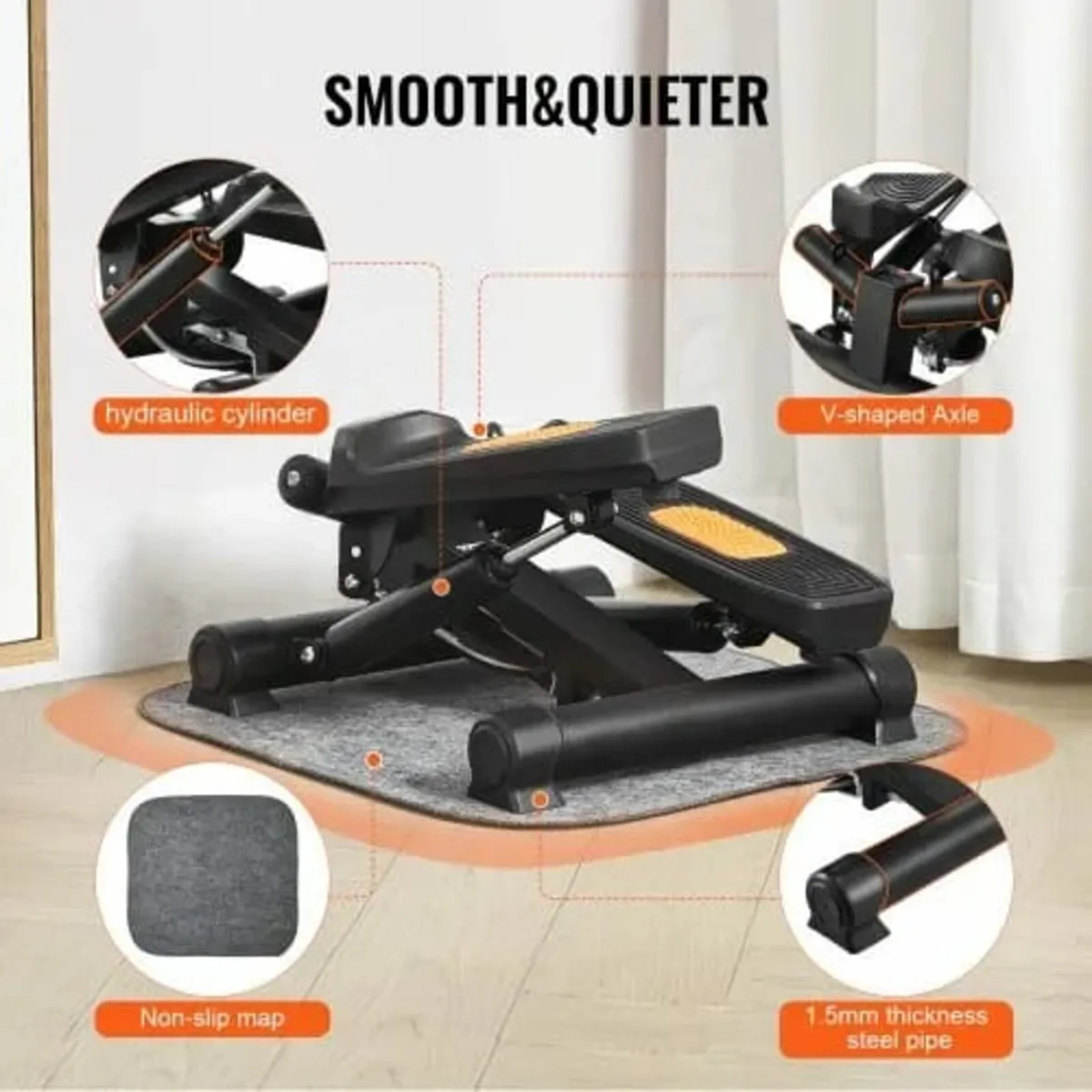 Mini Stepper for Exercise at Home, Hydraulic Fitne - Image 3