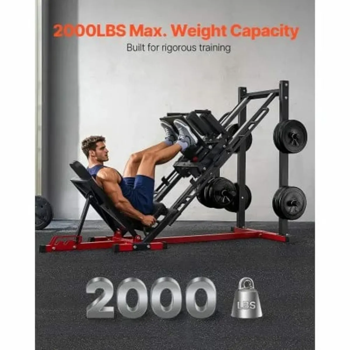 Leg Press Hack Squat Machine, Adjustable Leg Press - Image 2