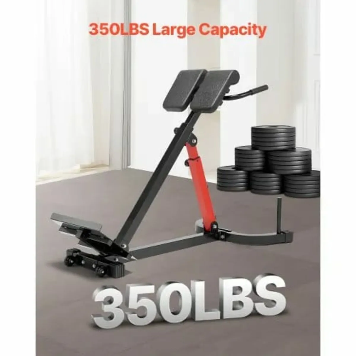 Roman Chair Hyperextension Bench, 350 lbs Adjustab - Image 2