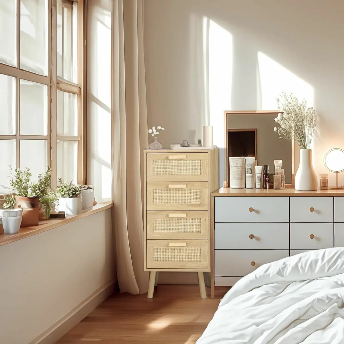 Chest of Drawers Bedroom, Tall Bedside Cabinet - Image 4