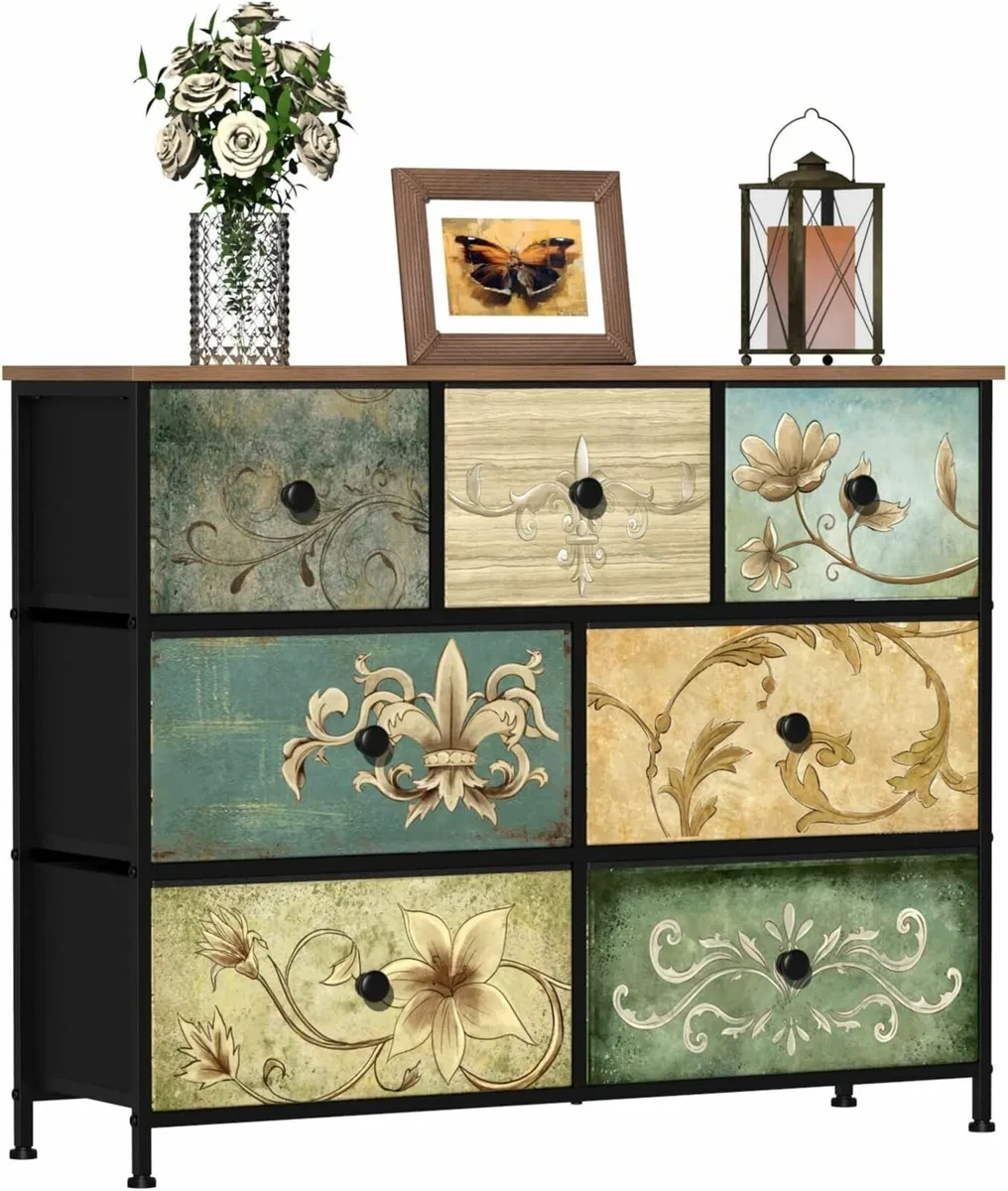 Chest of Drawers Dresser Bedroom 7 Storage - Image 1