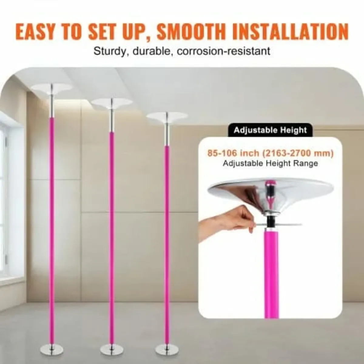 Dancing Pole, Spinning Static Dancing Pole Kit, Po - Image 2