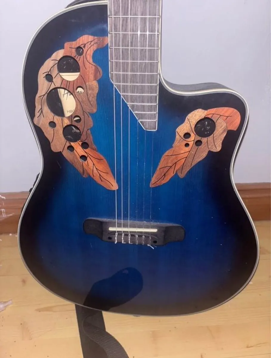 Semi Acoustic Nylon Stringed Guitar - Image 1