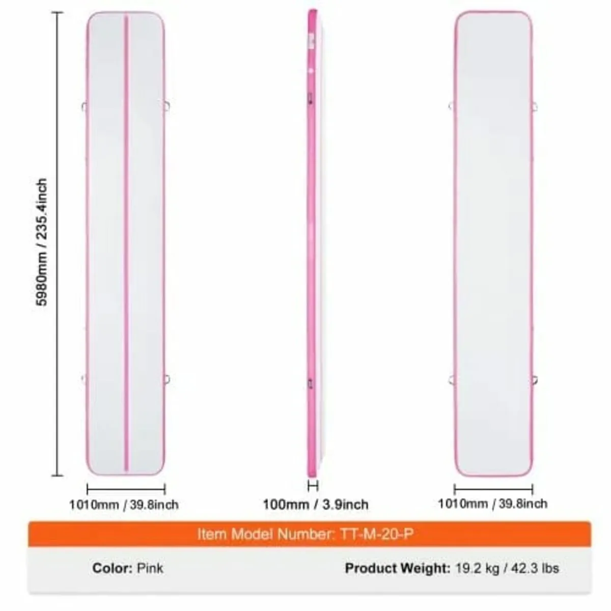 Gymnastics Air Mat, 4 inch Thickness Inflatable Gy - Image 3