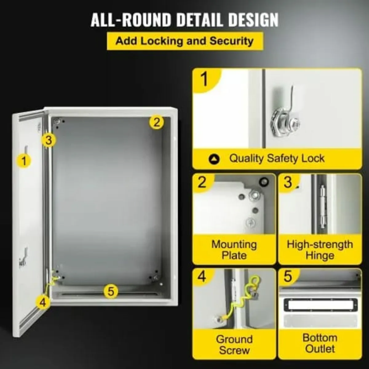 NEMA Steel Enclosure, 60x40x25 cm NEMA 4X Steel El - Image 4