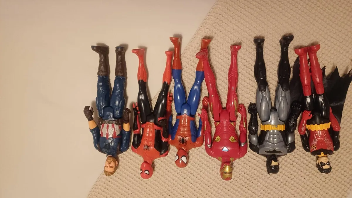 Set of superhero toys