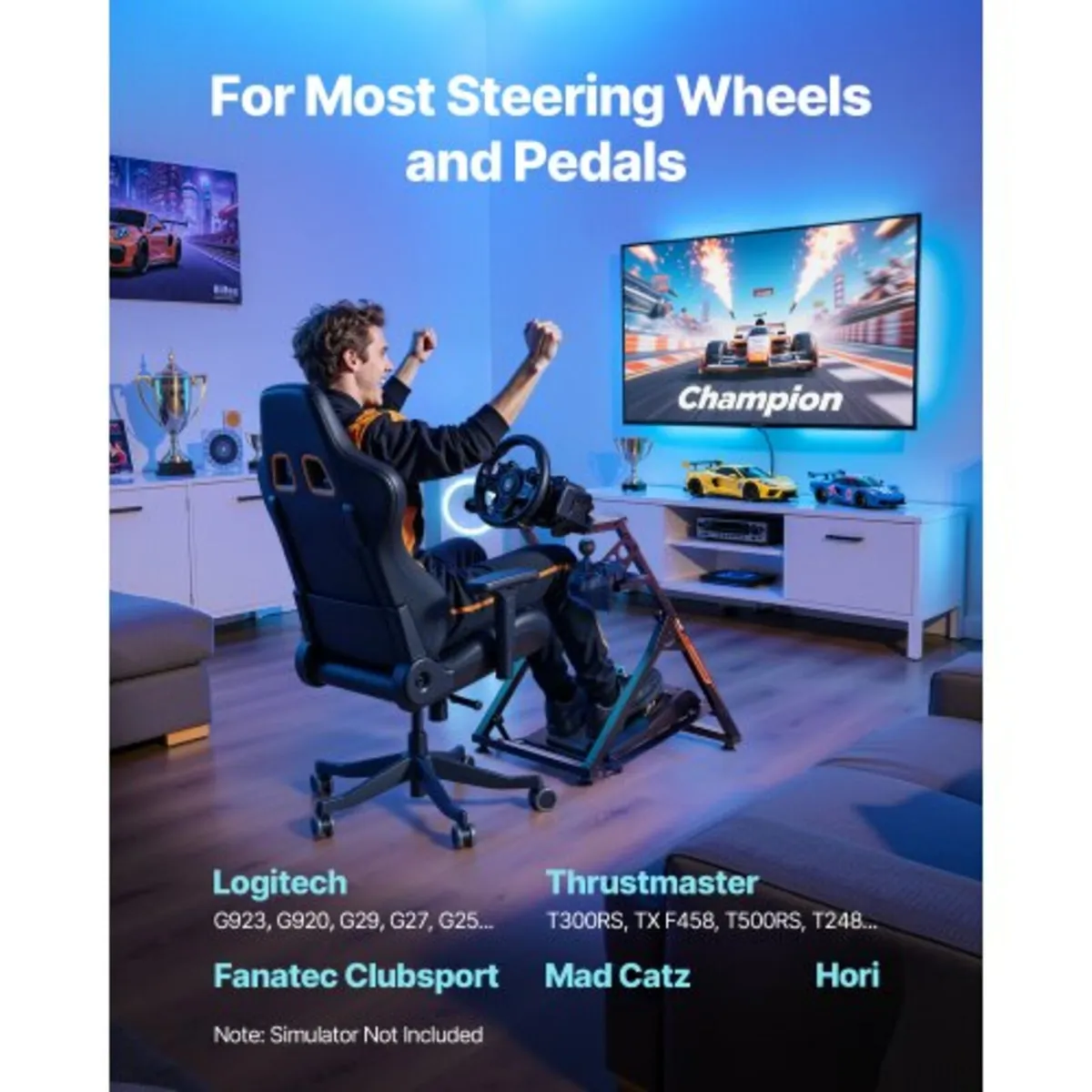 Racing Wheel Stand, Adjustable & Foldable Simulato - Image 4