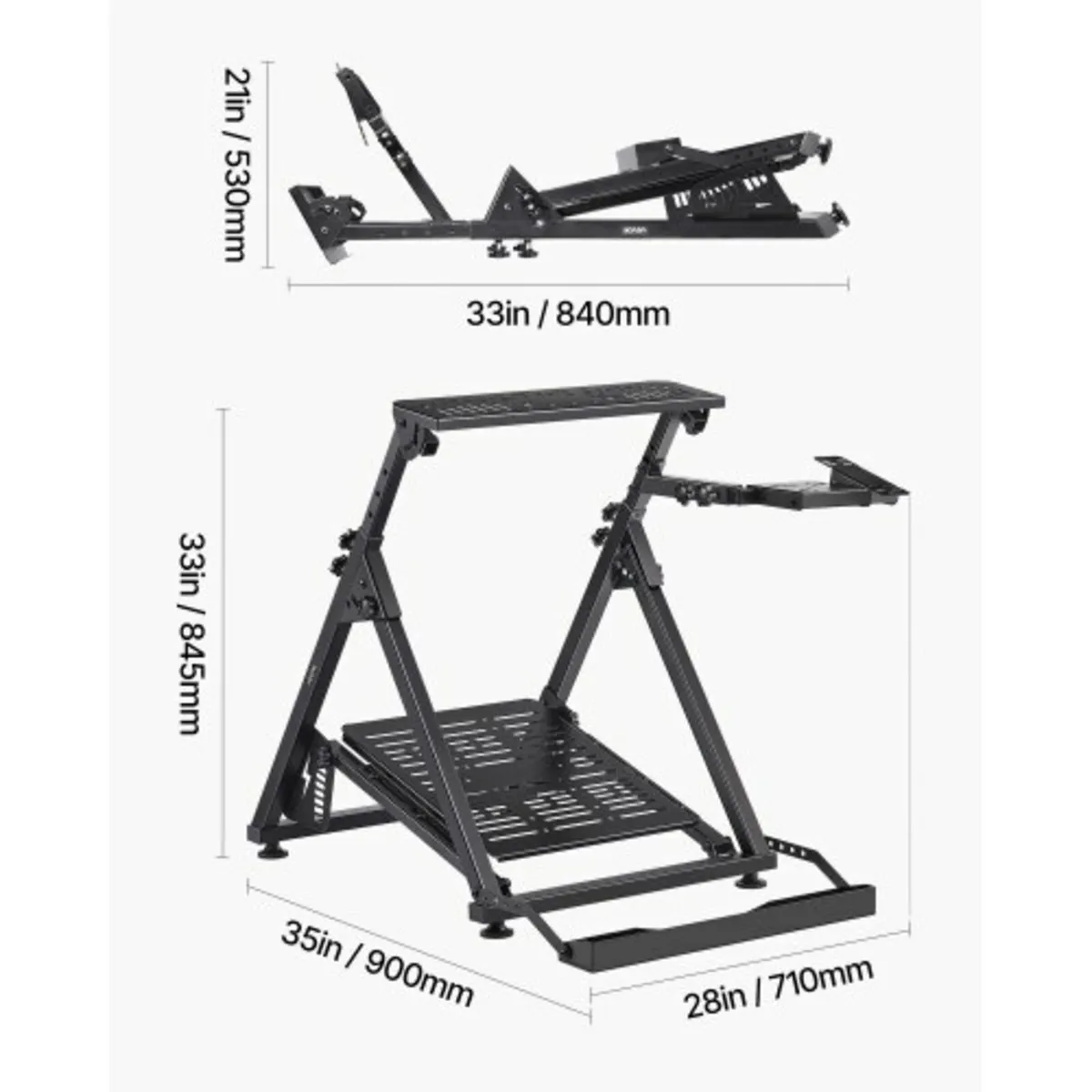 Racing Wheel Stand, Adjustable & Foldable Simulato - Image 3