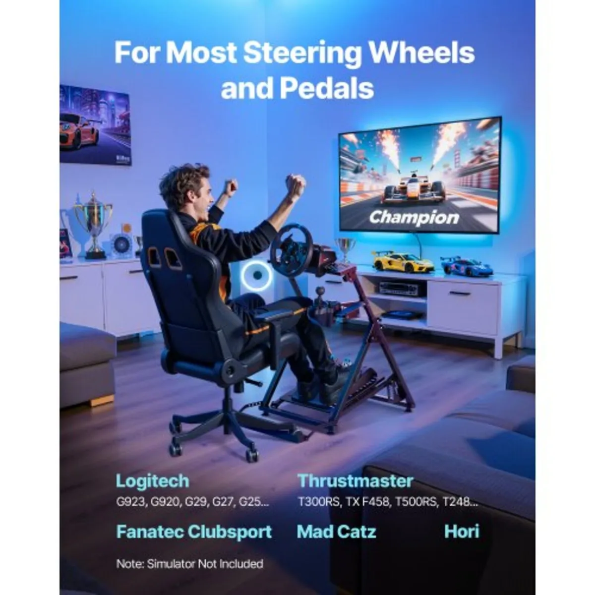 Racing Wheel Stand, Adjustable & Foldable Simulato - Image 4
