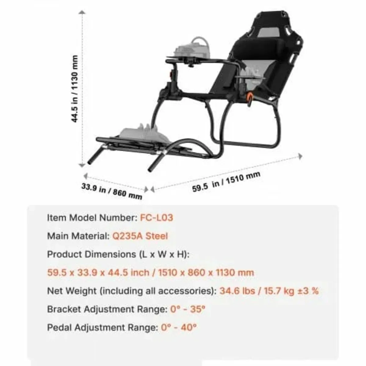 Racing Wheel Stand Foldable For Logitech G923/G920 - Image 3