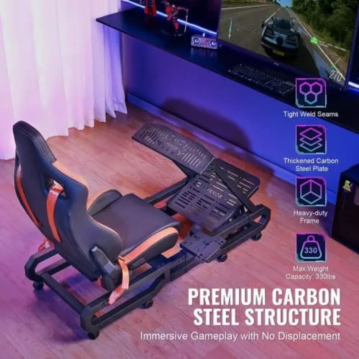 Heavy Duty Racing Wheel Stand for Logitech G923/G9 - Image 2