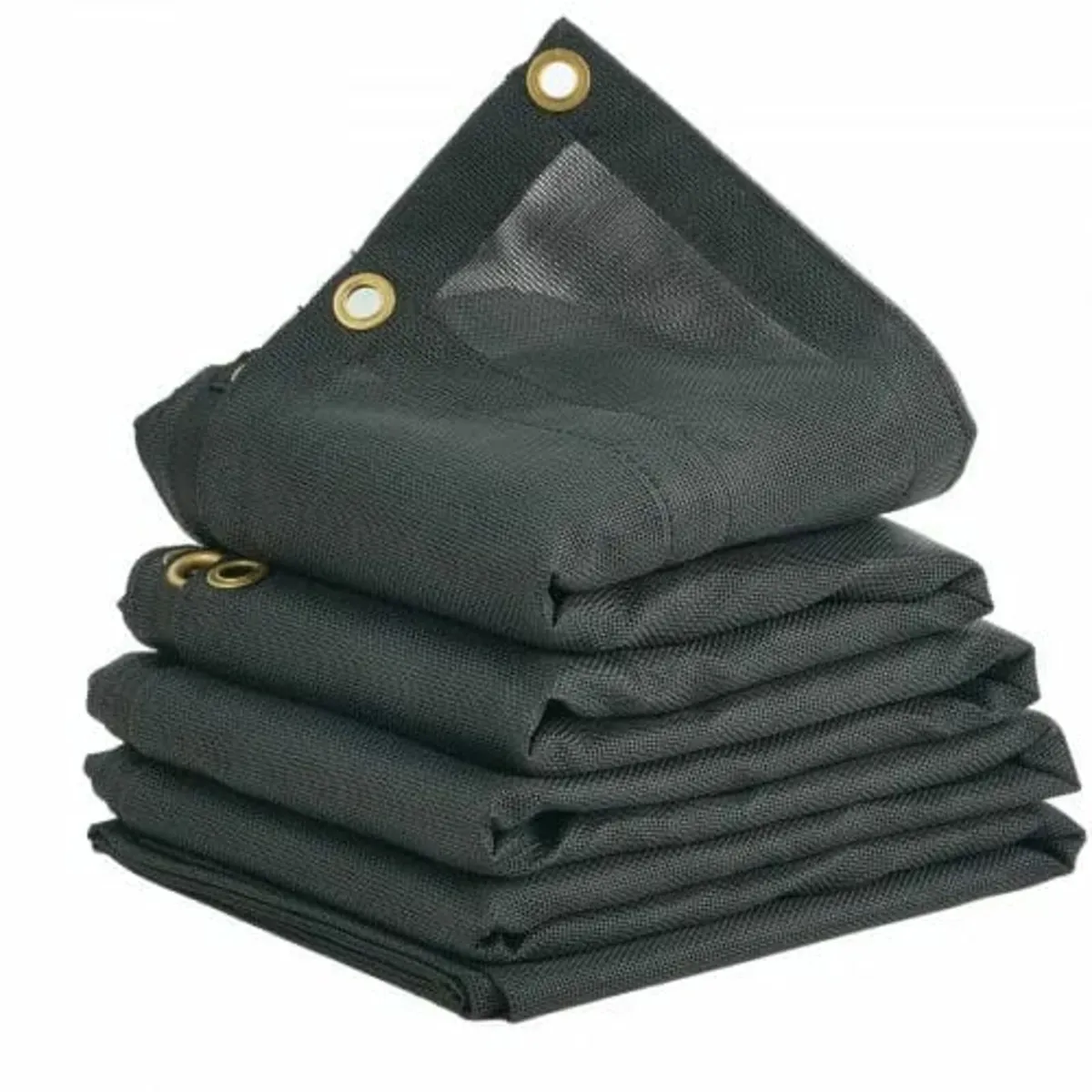 Dump Truck Mesh Tarp, 8 x 18 ft, PVC Coated Black - Image 1