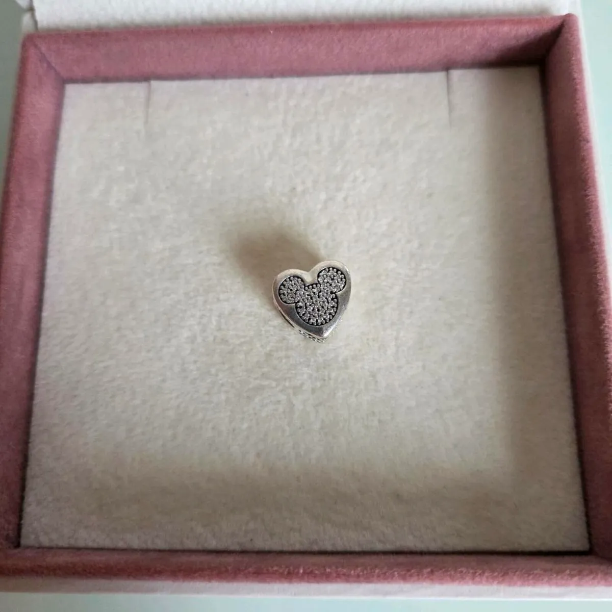 Pandora charm heart sparkly Minnie&Mickey - Image 2