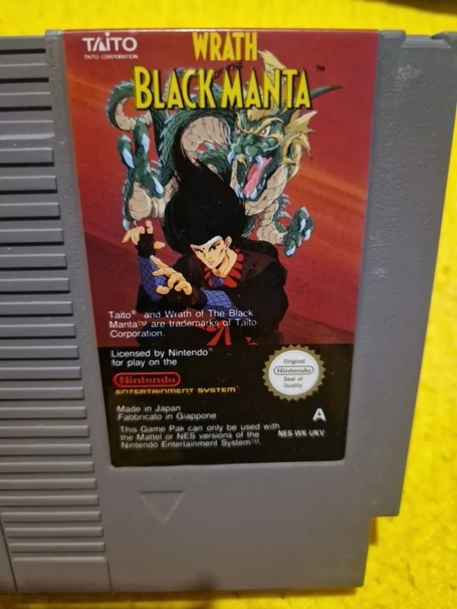 Wrath Black Manta Nintendo NES games Original - Image 1
