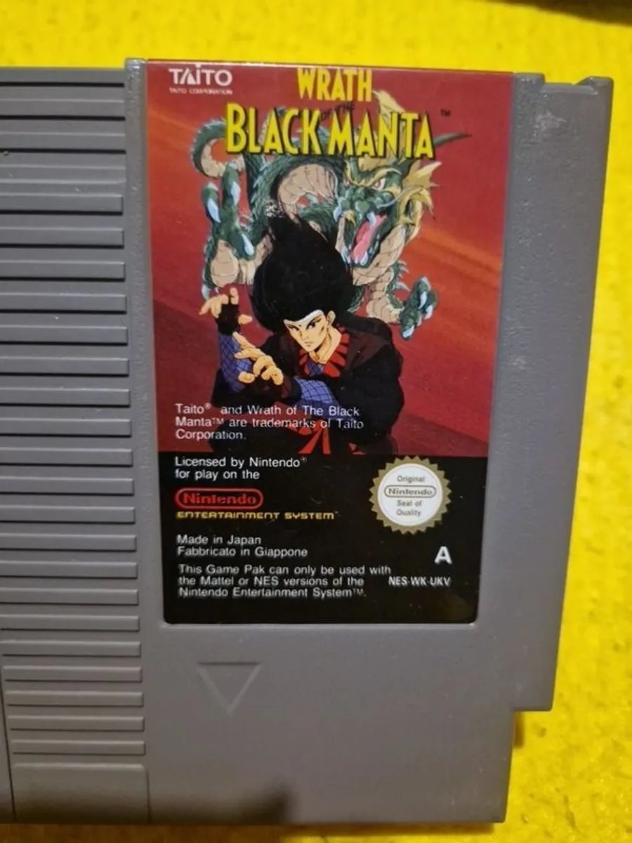 Wrath Black Manta Nintendo NES games Original - Image 2