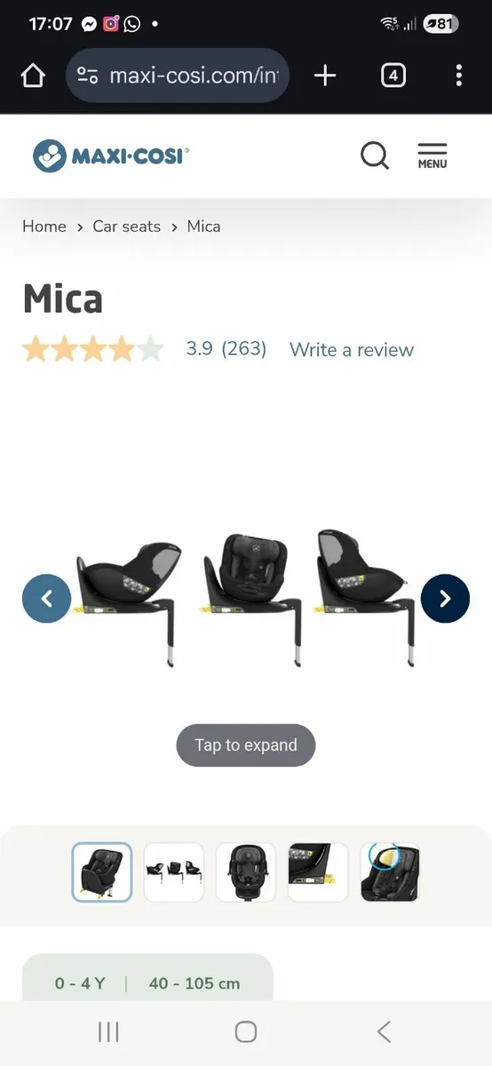 Baby car seat - Image 1