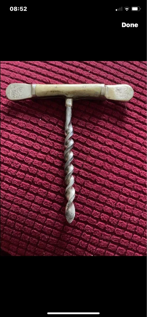 Antique Metal & Bone corkscrew - Image 4