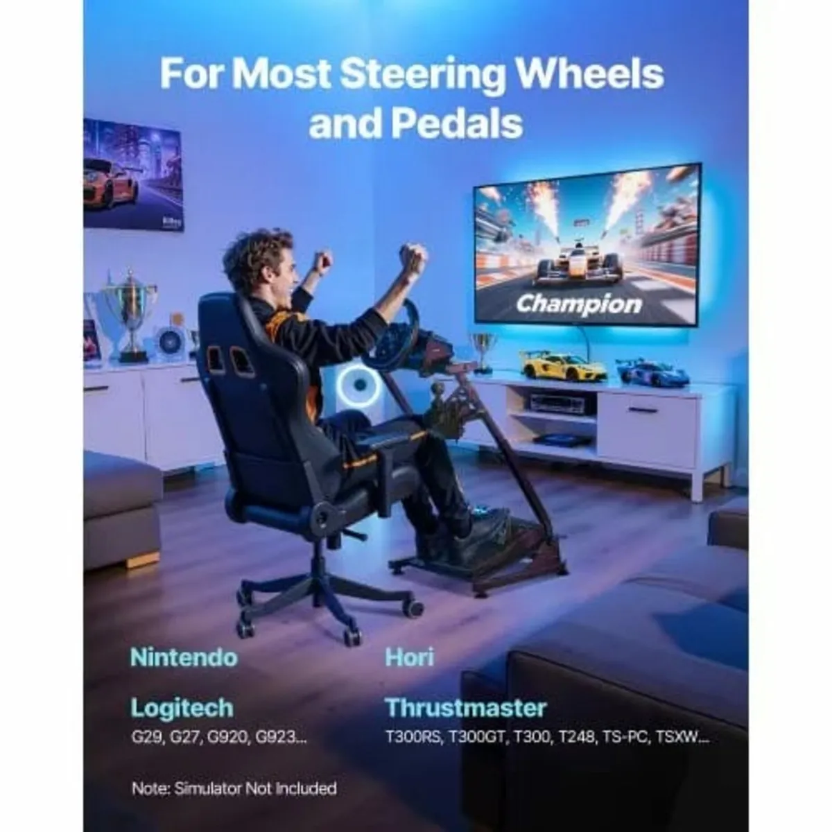 Racing Wheel Stand, Adjustable & Foldable Simulato - Image 2