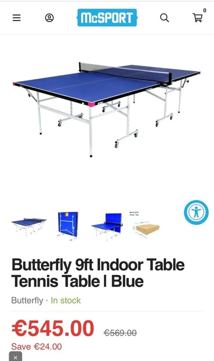 Table Tennis Table & Net - Image 1