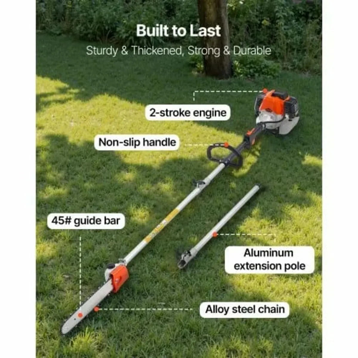 Gas Pole Saw, 33CC 2 Stroke Gas Powered Pole Saws - Image 4