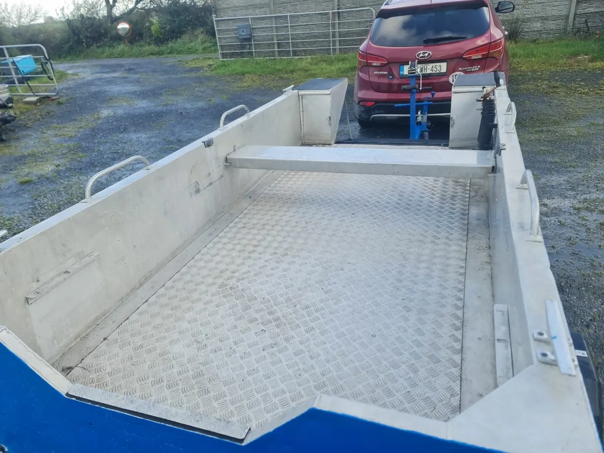 RARE ALUMINIUM WORK BOAT WITH TRAILER - Image 4