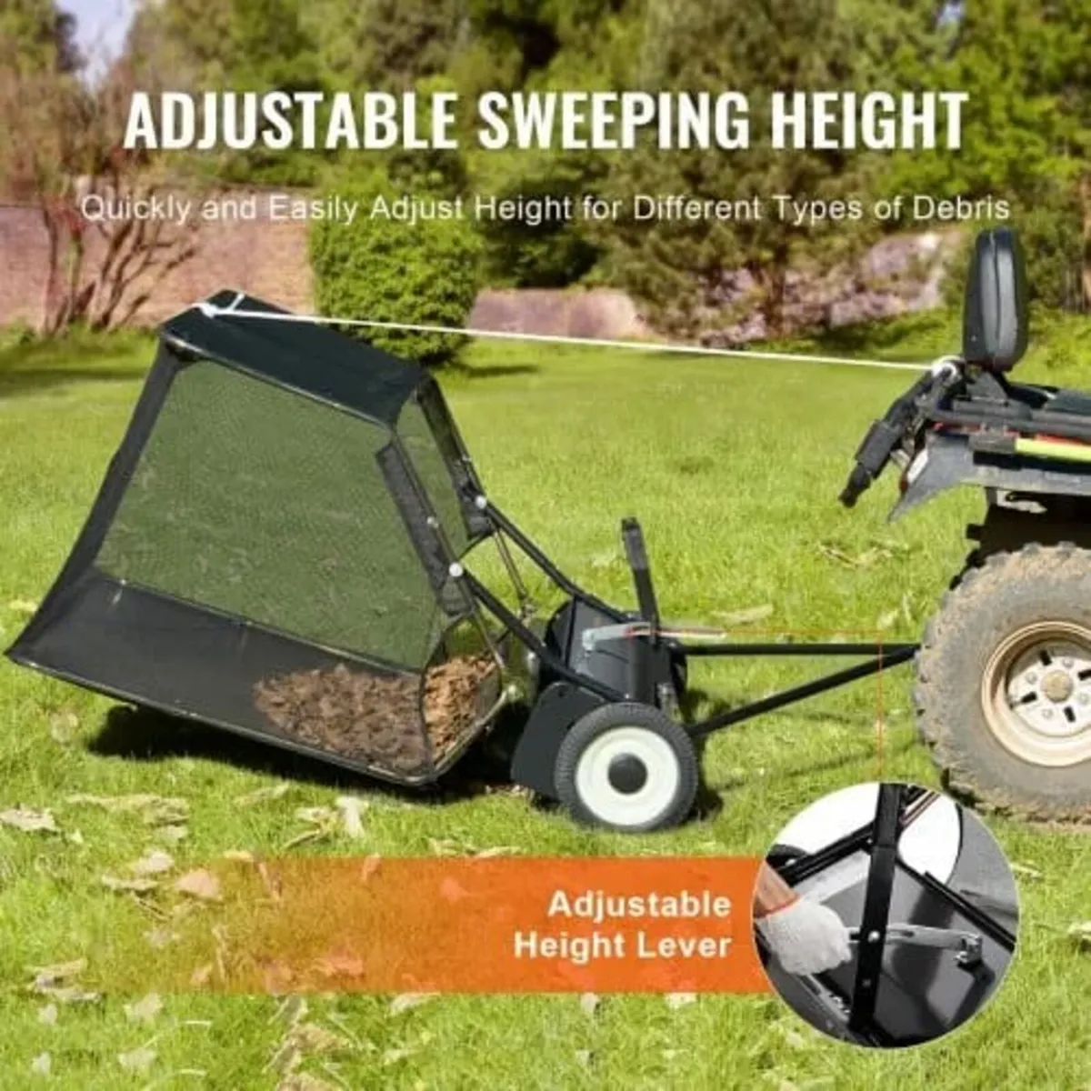 42-inch Lawn Sweeper Tow Behind, 12 cu.ft. Large P - Image 3