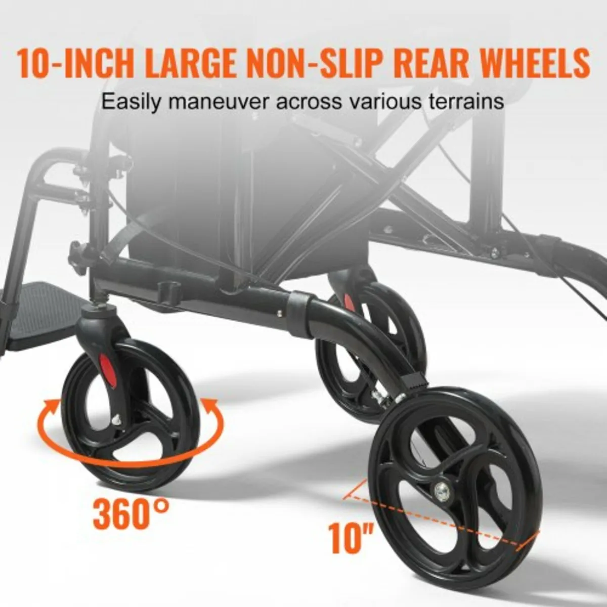 2 in 1 Rollator Walker & Transport Chair for Senio - Image 4
