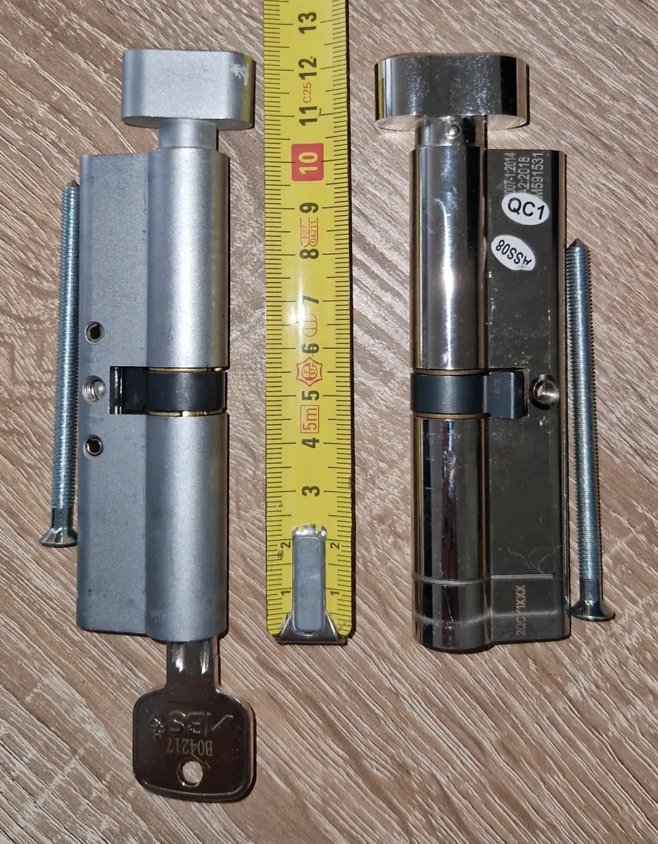 2x Door locker Euro Cylinder & Turn 50/50